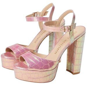 Stuart Weitzman Ryder 95 Platform Sandal, Cotton Candy Ice, Size 9 B